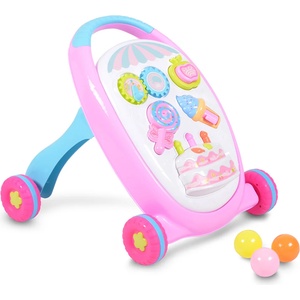 Moni Играчка за прохождане Moni Toys - Cake, Розова (108375) Проходилка