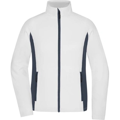 James & Nicholson JN 1859 Dámska strečová fleecová bunda white/carbon