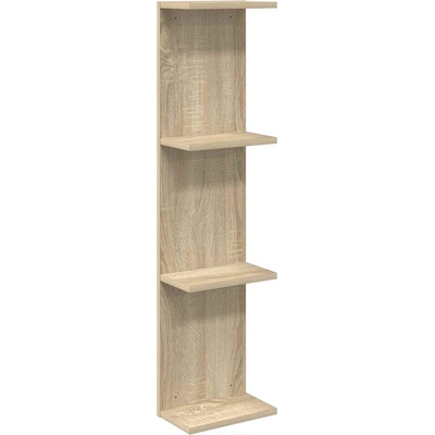 vidaXL Стенен рафт Дъб сонома 25 x 15 x 100 см Инженерна дървесина (8012384)
