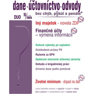 DUO č. 10 / 2025 - Iný majetok podľa ZDP, Daňové výdavky