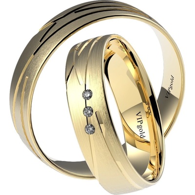 VIPgold Svadobné obrúčky 9880 žlté zlato