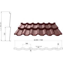 Ruukki Finnera Taškové tabule 40 černá 1 m²