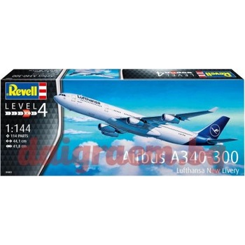 Revell Хоби модел REVELL 03803 - Самолет Airbus A340-300 Lufthansa (R03803)