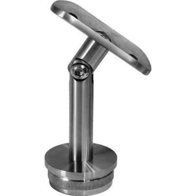 Držák madla s kloubem na trubku ø 42,4 mm (77x64 mm), nerez broušená K320 / AISI304, narážecí – Zboží Mobilmania