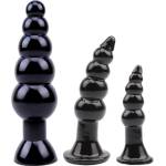 Chisa-novelties Комплект анални разширители "rubicon stip black" 3 бр