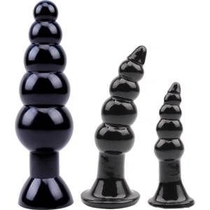 Chisa-novelties Комплект анални разширители "rubicon stip black" 3 бр