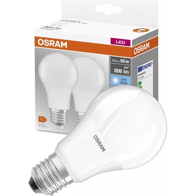 Osram 2PAK LED žiarovka E27 A60 8,5W = 60W 806lm 4000K Neutral 200°