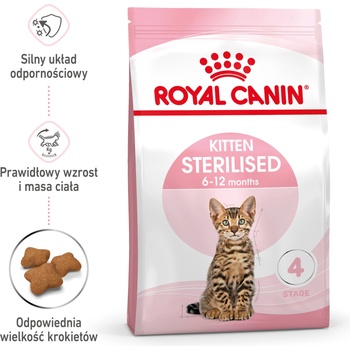 Royal Canin Kitten Sterilised 3, 5 кг суха храна за котенца на възраст от 6 до 12 месеца, стерилизирани