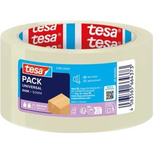 tesa Опаковъчна лента, 50 мм x 66 м, TESA „Pack Universal, прозрачна 57187-00001-00 (57187-00001-00)