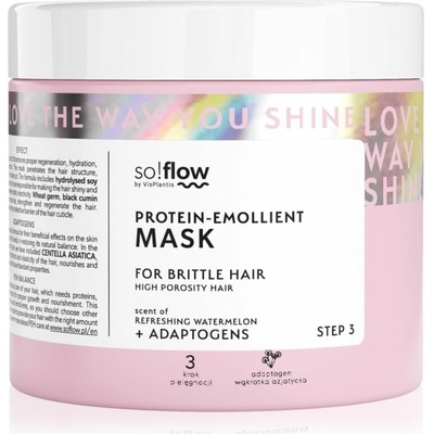 so!flow High Porosity Hair Protein-Emollient Mask posilujúca maska pre lámavé a namáhané vlasy 400 ml