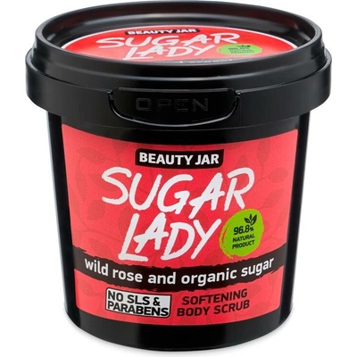 Beauty Jar Sugar Lady telový peeling s vôňou malín 180 g