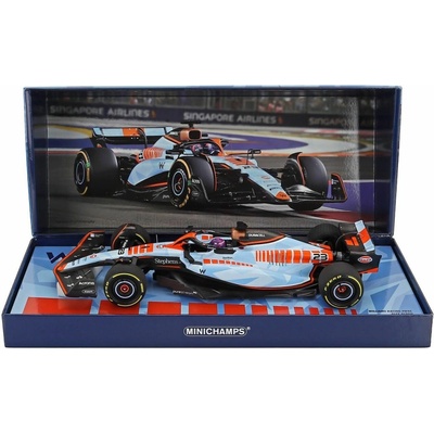 MINICHAMPS WILLIAMS F1 FW45 TEAM WILLIAMS RACING GULF N 23 SINGAPORE GP 2023 ALEXANDER ALBON LIGHT BLUE 1:18