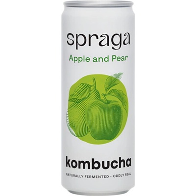 Spraga BIO Kombucha Apple & Pear plech 330 ml