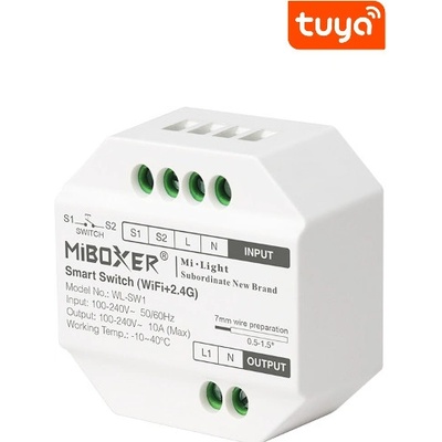 Smart spínač 230V zařízení Mi-Light WL-SW1 230V 2,4GHz+WiFI 10A TUYA