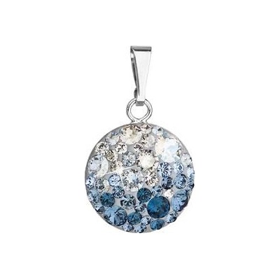 Evolution Group Stříbrný přívěšek s kameny Crystals from Swarovski® Ice Blue 34225.3