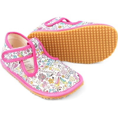 Beda detské Barefoot papuče Music BFN Pink