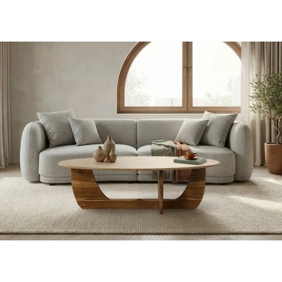 Bighome Organic Collection z indického palisandra pieskovaný lakovaný prírodný 120x60x35
