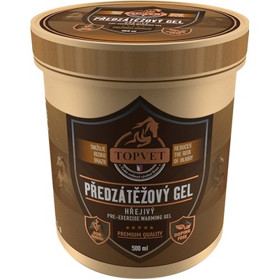 Topvet Hřejivý chladivý gel na nohy předzátěžový 500 ml