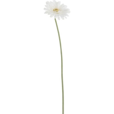 Biela umelá dekoratívna kvetina Gerbera - 10*10*64 cm - J-Line by Jolipa