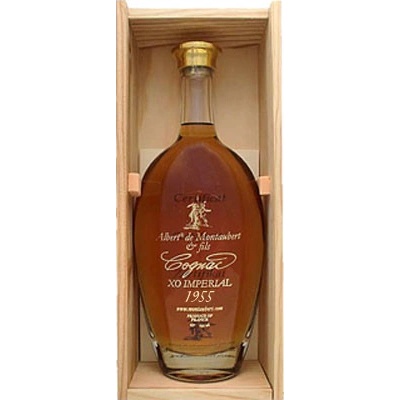 ALBERT DE MONTAUBERT COGNAC 1955 40% 0,7 l (Dřevěný obal)
