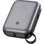 Platinet Power Bank 10000 mAh 20W PD с вграден USB-C кабел 1м, черен (PL0604)