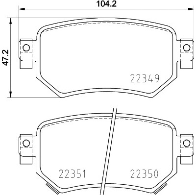 BREMBO Sada brzdových platničiek kotúčovej brzdy P49059