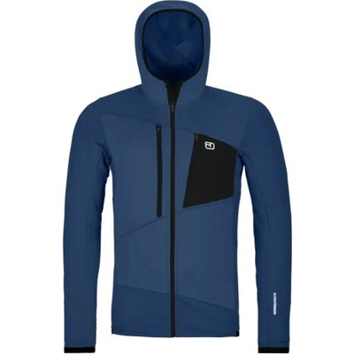 Ortovox Fleece Grid Hoody tmavo modrá