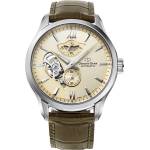 Orient Star RE-AV0B10G Мъжки часовник - Автоматичен, Бежов Циферблат, Полу-Скелетон, 41мм, Резерв 50ч, 100м Водоуст. , Кафява Кожена Каишка Часовници