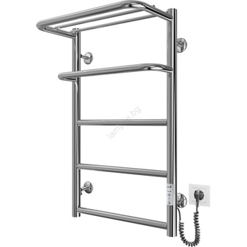 Mario Radiators Стълбов радиатор за баня HOTEL 75W/230V 66x42 cm неръждаема стомана/хром десен (MR0069)