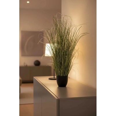 eshop-kvetinace.cz Umělá tráva v černém květináči GREVY, výška 85 cm, plast, zelená