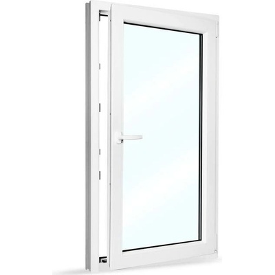 SkladOken.cz Okno jednokřídlé 800 x 1400 mm bílé otevíravé i sklopné PRAVÉ