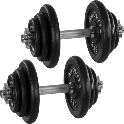 MOVIT Sada liatinových činiek, 2 x 20 kg