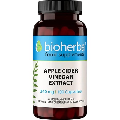 Bioherba Apple Cider Vinegar, 340 mg, 100 капсули, Bioherba