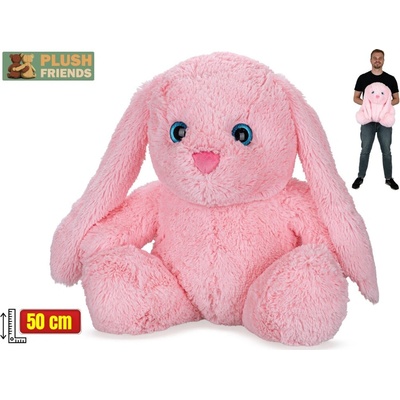 Mikro Trading Plush Friends Králik ružový 50cm sediaci