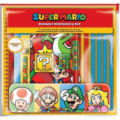 CurePink Set 7 kusů ch potřeb Super Mario