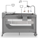 KinderKraft LEODY UP сгъваема бебешка кошара с аксесоари GREY (KCLEODUPGRY00AC) - xmall