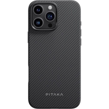 PITAKA Magsafe Калъф за iPhone 16 Pro Max, Pitaka Military-Grade Protective Black-Grey Twill Case, Черен (KI1603PMPA)