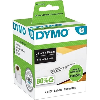 Dymo LabelWriter štítky 89 × 28 mm, 2 × 130 ks