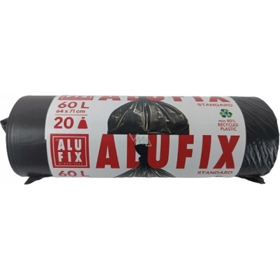 Alufix Pytle na odpadky Alufix černé 10 µm 60 l 20 ks 1 ks