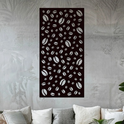 dřevo života Dřevěný panel KÁVOVÁ ZRNA malá Rozměry (cm): 60x120, Zvolte barvu dekoru: Černá