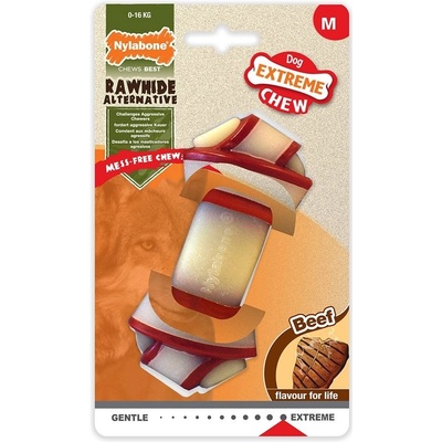 Nylabone hračka Extreme kost uzel příchuť hovězí M