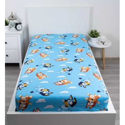 Jerry Fabrics bavlna prostěradlo BLUEY modré 90x200