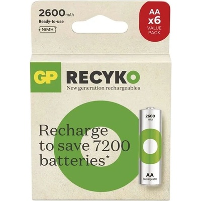 GP Batteries ReCyko NiMH батерия HR6 (AA) 2600mAh 6бр B2527V (B2527V)