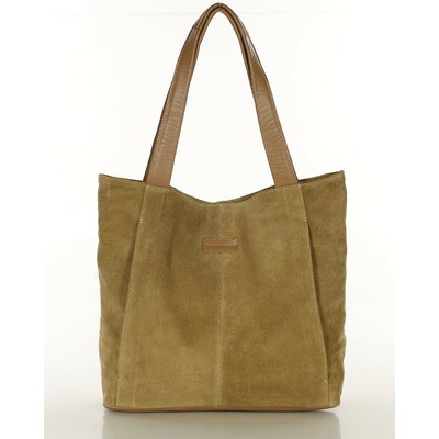 Mazzini Marco Mäkká kožená shopper taška béžová vs108dd