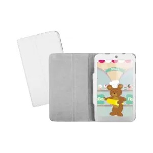 Sentio Case Book Cover for Turbo-X Coral II 8'' White