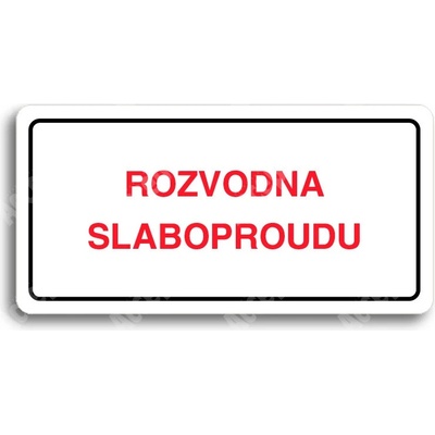 ACCEPT Piktogram ROZVODNA SILNOPROUDU - bílá tabulka - barevný tisk