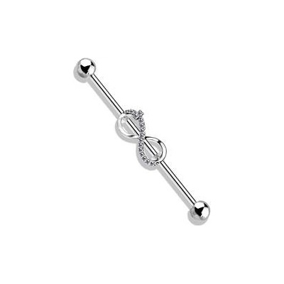 Šperky4U Industrial piercing nekonečno ID01034-ST