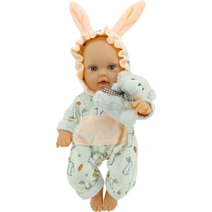 Moni Кукла Moni Toys - Lovely Baby, с костюм на зайче и аксесоари, 30 cm (111798)