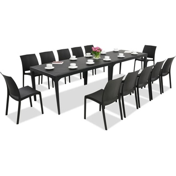 BICA Елегантен комплект за хранене Oslo/Volga 12 антрацит Bica (BC435ANTx2-12xBC300ANT)