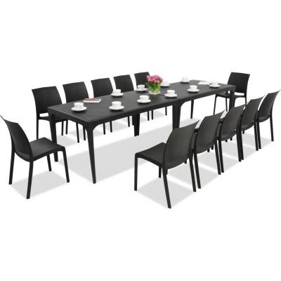 BICA Елегантен комплект за хранене Oslo/Volga 12 антрацит Bica (BC435ANTx2-12xBC300ANT)